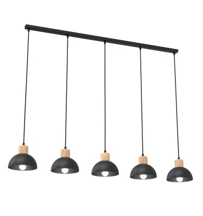 Seco 5 Sort loftslampe - Ø18 cm, E27, 230V, uden lyskilde