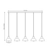 Seco 5 Sort loftslampe - Ø18 cm, E27, 230V, uden lyskilde
