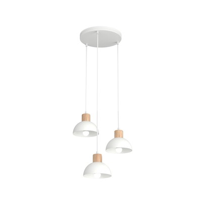 Seco 3 Hvid Prem loftslampe - Ø18 cm, E27, 230V, uden lyskilde