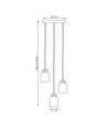 Target 3 Sort Prem pendellampe - Ø11 cm, E27, 230V, uden lyskilde
