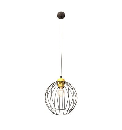 Nando 1 Sort/Guld pendellampe - Ø24 cm, E27, 230V, uden lyskilde