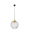Nando 1 Sort/Guld pendellampe - Ø24 cm, E27, 230V, uden lyskilde