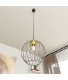 Nando 1 Sort/Guld pendellampe - Ø24 cm, E27, 230V, uden lyskilde