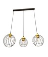 Nando 3 Sort/Guld pendellampe - Ø24 cm, E27, 230V, uden lyskilde