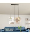 Nando 3 Sort/Guld pendellampe - Ø24 cm, E27, 230V, uden lyskilde