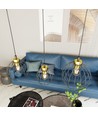 Nando 3 Sort/Guld pendellampe - Ø24 cm, E27, 230V, uden lyskilde