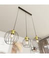 Nando 3 Sort/Guld pendellampe - Ø24 cm, E27, 230V, uden lyskilde