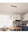 Nando 3 Sort/Guld pendellampe - Ø24 cm, E27, 230V, uden lyskilde