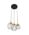 Nando 3PREM Sort/Guld pendellampe - Ø24 cm, E27, 230V, uden lyskilde