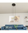Nando 3PREM Sort/Guld pendellampe - Ø24 cm, E27, 230V, uden lyskilde