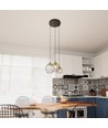 Nando 3PREM Sort/Guld pendellampe - Ø24 cm, E27, 230V, uden lyskilde