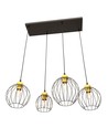 Nando 4 Sort/Guld pendellampe - Ø24 cm, E27, 230V, uden lyskilde