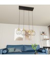 Nando 4 Sort/Guld pendellampe - Ø24 cm, E27, 230V, uden lyskilde