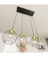 Nando 4 Sort/Guld pendellampe - Ø24 cm, E27, 230V, uden lyskilde