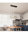 Nando 4 Sort/Guld pendellampe - Ø24 cm, E27, 230V, uden lyskilde