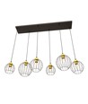 Nando 6 Sort/Guld pendellampe - Ø24 cm, E27, 230V, uden lyskilde