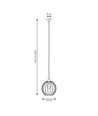 Nando 1 Sort pendellampe - Ø24 cm, E27, 230V, uden lyskilde