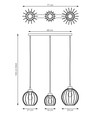 Nando 3 Sort pendellampe - Ø24 cm, E27, 230V, uden lyskilde