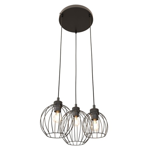 Nando 3PREM Sort pendellampe - Ø24 cm, E27, 230V, uden lyskilde