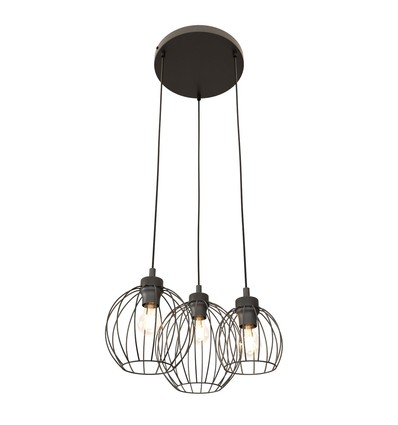 Nando 3PREM Sort pendellampe - Ø24 cm, E27, 230V, uden lyskilde