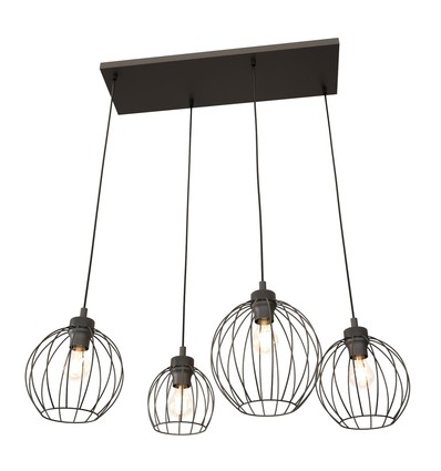 Nando 4 Sort pendellampe - Ø24 cm, E27, 230V, uden lyskilde