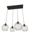 Nando 4 Sort pendellampe - Ø24 cm, E27, 230V, uden lyskilde