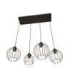 Nando 4 Sort pendellampe - Ø24 cm, E27, 230V, uden lyskilde