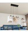 Nando 4 Sort pendellampe - Ø24 cm, E27, 230V, uden lyskilde