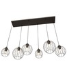 Nando 6 Sort pendellampe - Ø24 cm, E27, 230V, uden lyskilde