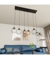 Nando 6 Sort pendellampe - Ø24 cm, E27, 230V, uden lyskilde