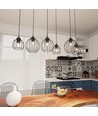 Nando 6 Sort pendellampe - Ø24 cm, E27, 230V, uden lyskilde