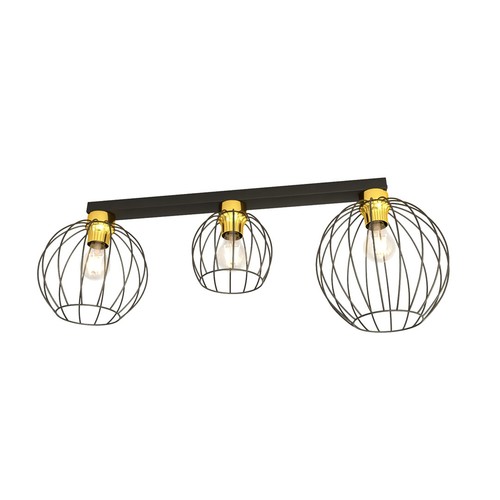 Nest 3 Sort/Guld loftslampe - Ø24 cm, E27, 230V, uden lyskilde