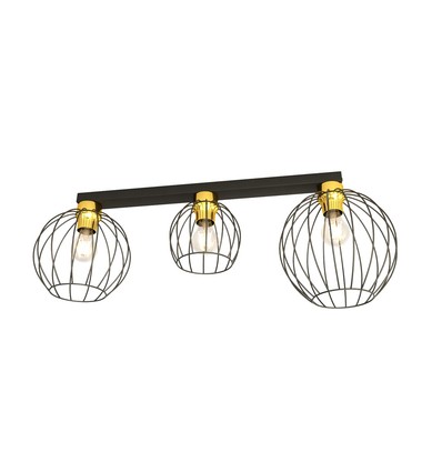 Nest 3 Sort/Guld loftslampe - Ø24 cm, E27, 230V, uden lyskilde