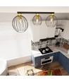 Nest 3 Sort/Guld loftslampe - Ø24 cm, E27, 230V, uden lyskilde
