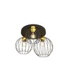 Nest 3PREM Sort/Guld loftslampe - Ø24 cm, E27, 230V, uden lyskilde