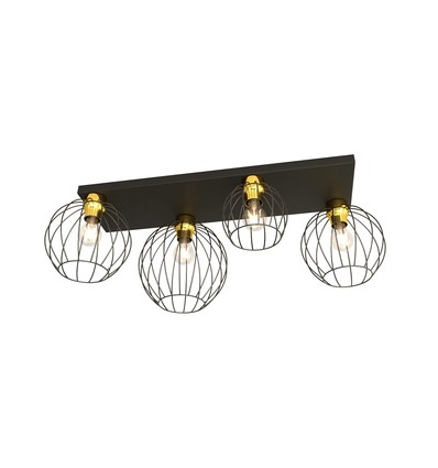 Nest 4 Sort/Guld loftslampe - Ø24 cm, E27, 230V, uden lyskilde