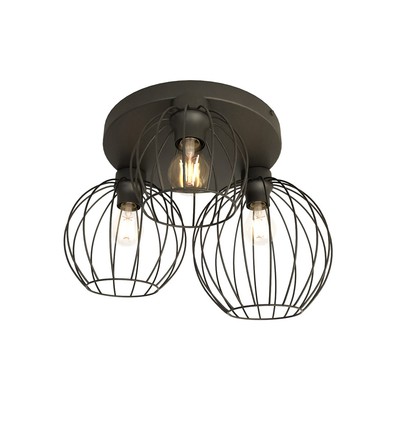 Nest 3PREM Sort loftslampe - Ø24 cm, E27, 230V, uden lyskilde
