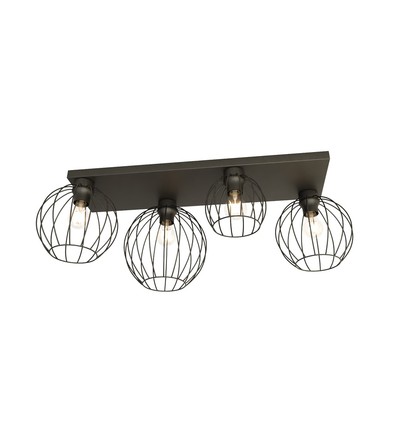Nest 4 Sort loftslampe - Ø24 cm, E27, 230V, uden lyskilde