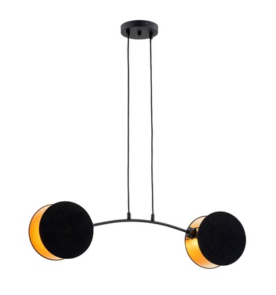 Motif 2 Sort/Guld pendellampe - Ø20 cm, E27, 230V, uden lyskilde