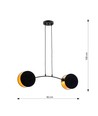 Motif 2 Sort/Guld pendellampe - Ø20 cm, E27, 230V, uden lyskilde