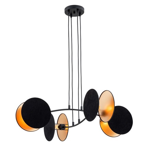 Motif 4 Sort/Guld pendellampe - Ø20 cm, E27, 230V, uden lyskilde