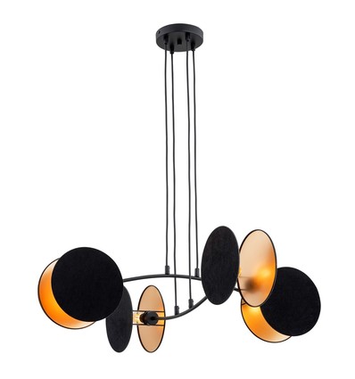Motif 4 Sort/Guld pendellampe - Ø20 cm, E27, 230V, uden lyskilde
