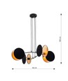 Motif 4 Sort/Guld pendellampe - Ø20 cm, E27, 230V, uden lyskilde