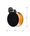 Motif K1 Sort/Guld pendellampe - Ø20 cm, E27, 230V, uden lyskilde