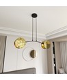 Motif 2 Guld pendellampe - Ø20 cm, E27, 230V, uden lyskilde