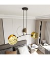Motif 2 Guld pendellampe - Ø20 cm, E27, 230V, uden lyskilde