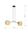 Motif 2 Guld pendellampe - Ø20 cm, E27, 230V, uden lyskilde