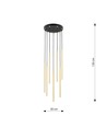 Selter 7 Premium Guld pendellampe - Ø2 cm, G9, 230V, uden lyskilde