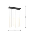Selter 6 Guld pendellampe - Ø2 cm, G9, 230V, uden lyskilde