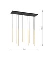 Selter 9 Guld pendellampe - Ø2 cm, G9, 230V, uden lyskilde